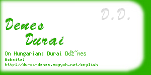 denes durai business card